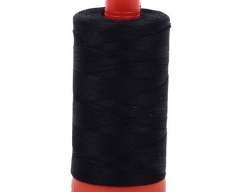 Aurifil Mako Cotton Thread Solid 50wt 1422yds Black