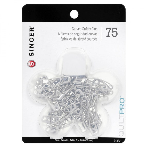 Curved Safety Pins in a Flower Case 75ct Curved Safety Pins in a Flower Case 75ct