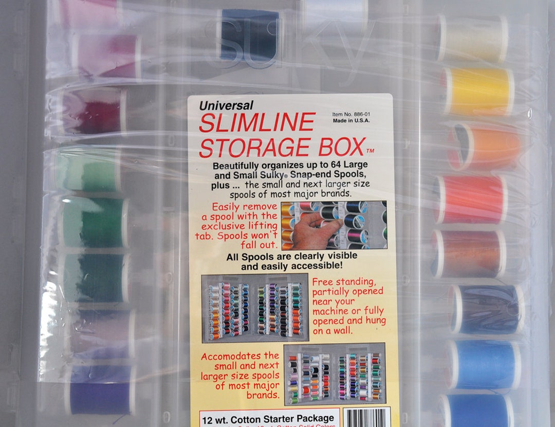 Universal Slimline Thread Storage Box - 12 Wt. Cotton Blendables