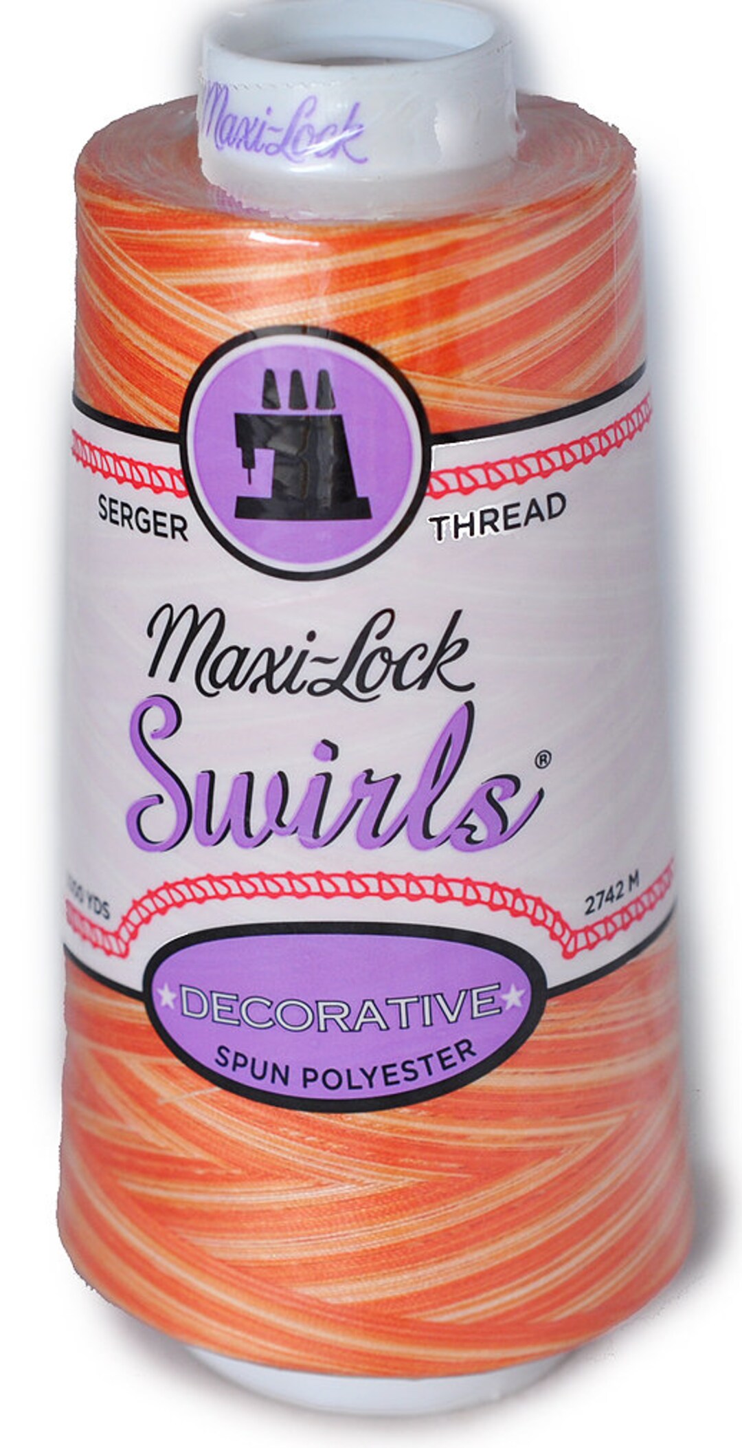 M51 Thread Maxi Lock Swirls Orange Creamsicle Serger Thread 53-M51 - Etsy