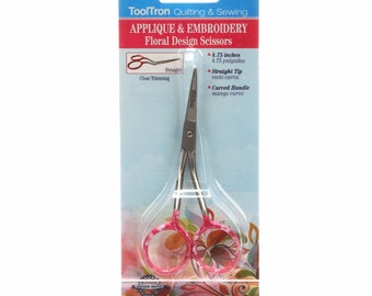 Tooltron Floral Design Applique and Embroidery Scissors