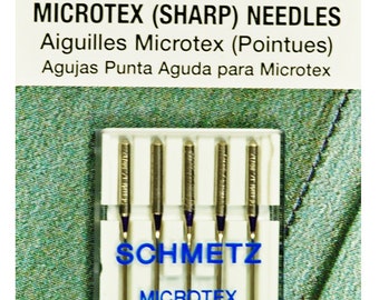 SCHMETZ Microtex (SHARP) Sewing Needles Size 80/12