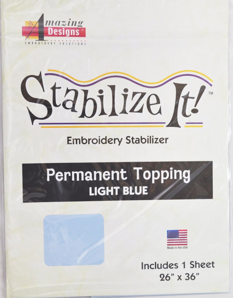 Stabilize It Embroidery Stabilizer. Permanent Topping Light Etsy
