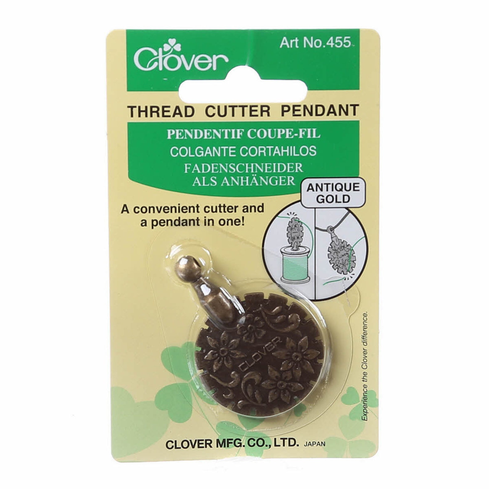Thread Cutter Clover Clover Pendant Thread Cutter Antique Gold 455 - Etsy