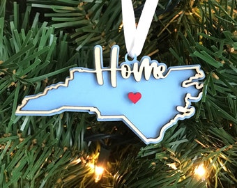 North Carolina Ornament / NC Shape Home Ornament