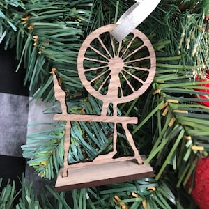 Spinning Wheel Ornament, Spindle, Sleeping Beauty, Wood