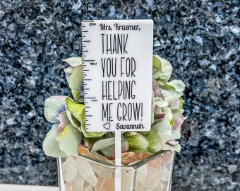 Thank you for helping me grow plant stake, Teacher Appreciation Gift, Mother’s Day, Father's Day, Grandparents Day