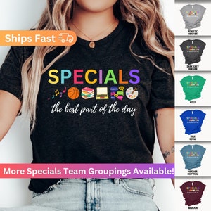 Specials Shirt Teacher Shirt PE Teacher Shirt Music Teacher Shirt Art Teacher Shirt Librarian Shirt Technology Teacher Shirt