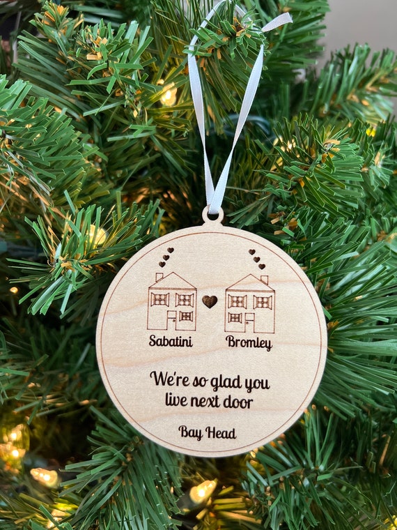 Personalized so Glad Were Neighbors Ornament / Personalized Neighbor  Ornament 