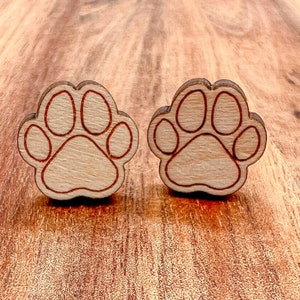 Paw Print Earrings / Dog Earrings / Studs