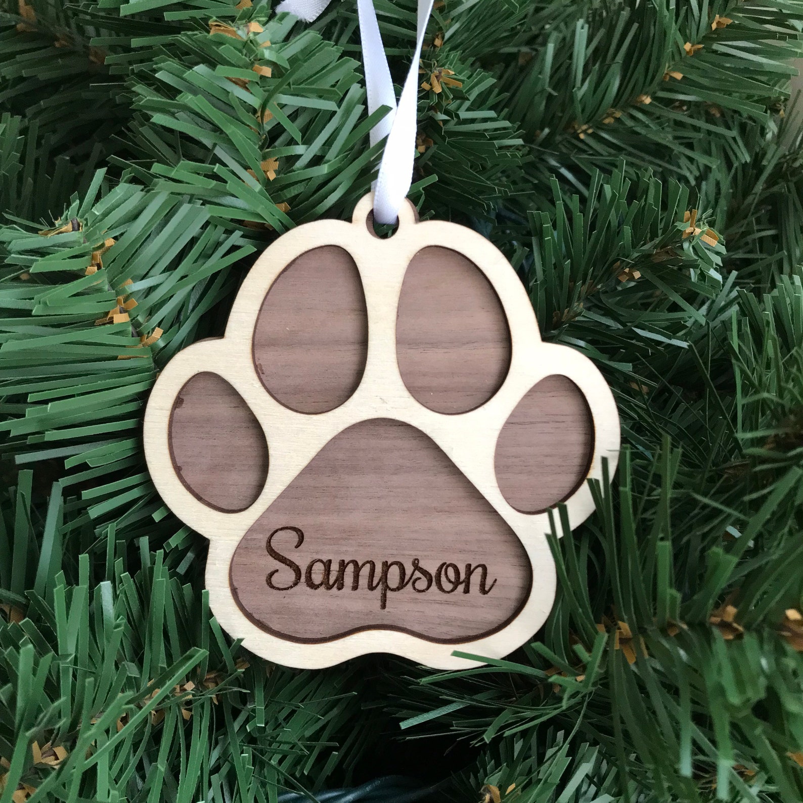 Personalized Pet Ornament / Paw Print Ornament | Etsy