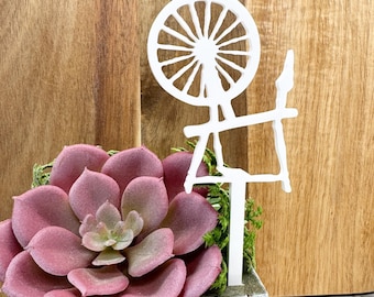 Cake Topper Spinning Wheel / Flower Arrangement Stem / Sleeping Beauty Topper