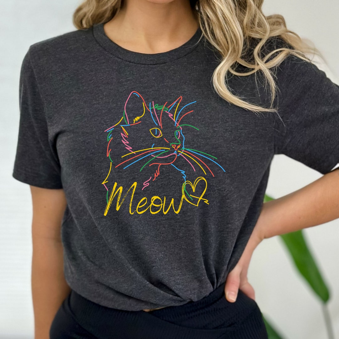 Meow Meow Cat Print Men's Golf Shirts
