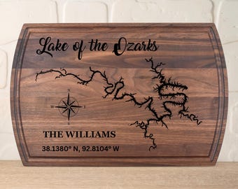 Any Lake - Personalized Cutting Board & Charcuterie – Custom Engraved Wood Gift for Wedding, Anniversary, Housewarming, Birthday, Christmas