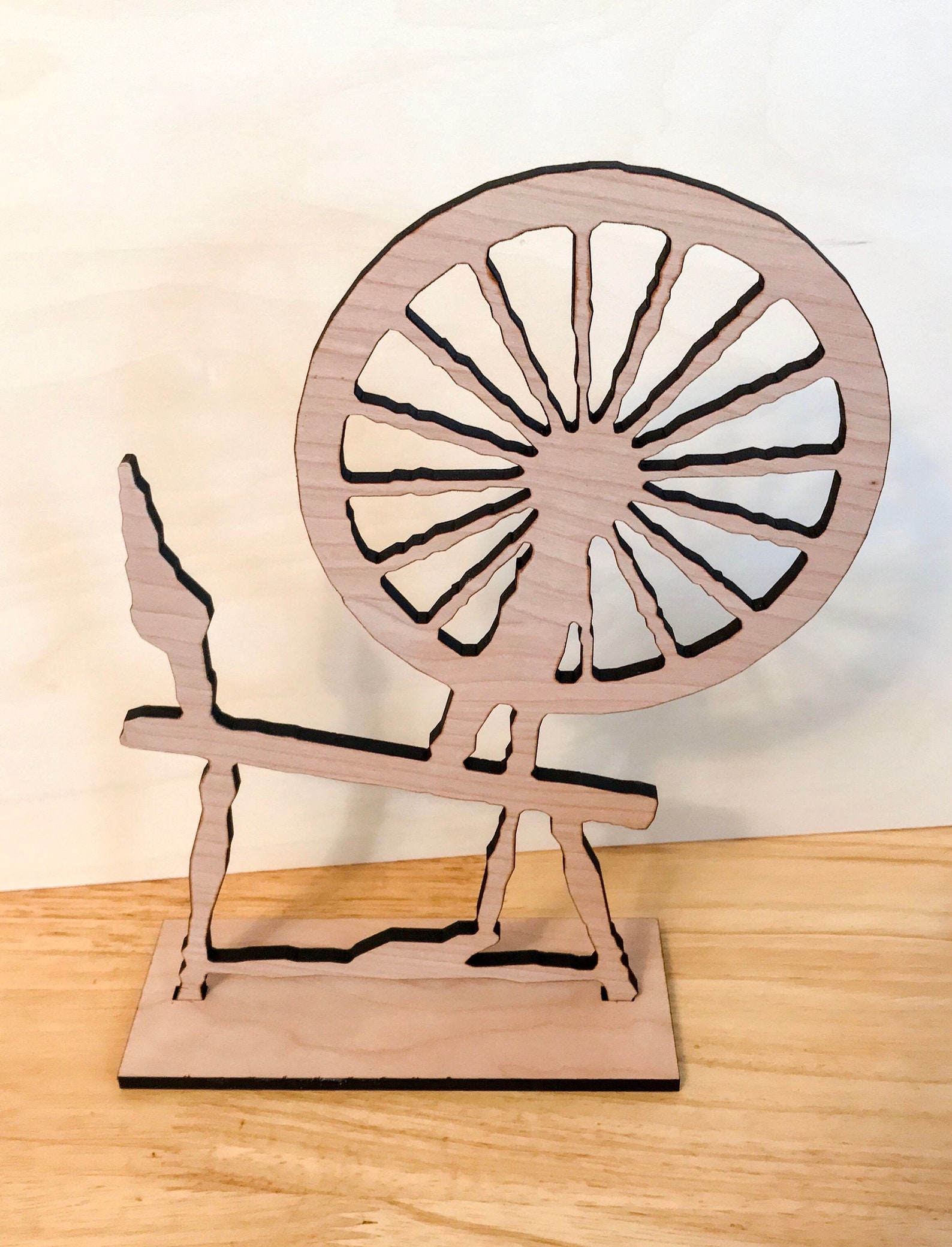 Spinning Wheel Spindle Sleeping Beauty Wood Display Etsy