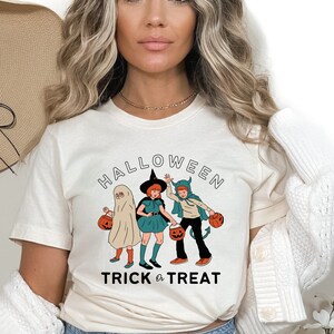 Vintage Halloween Shirt Retro Halloween Tshirt Trick or Treat Shirt
