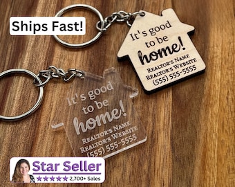 Branded Realtor Keychains - Closing Keychain - Open House Marketing