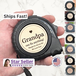 Personalized Gift for Grandpa, Grandad, Grandaddy, Grandfather, Pop, Papa, PawPaw, Dad - Father’s Day, Birthday, Christmas - Tape Measure