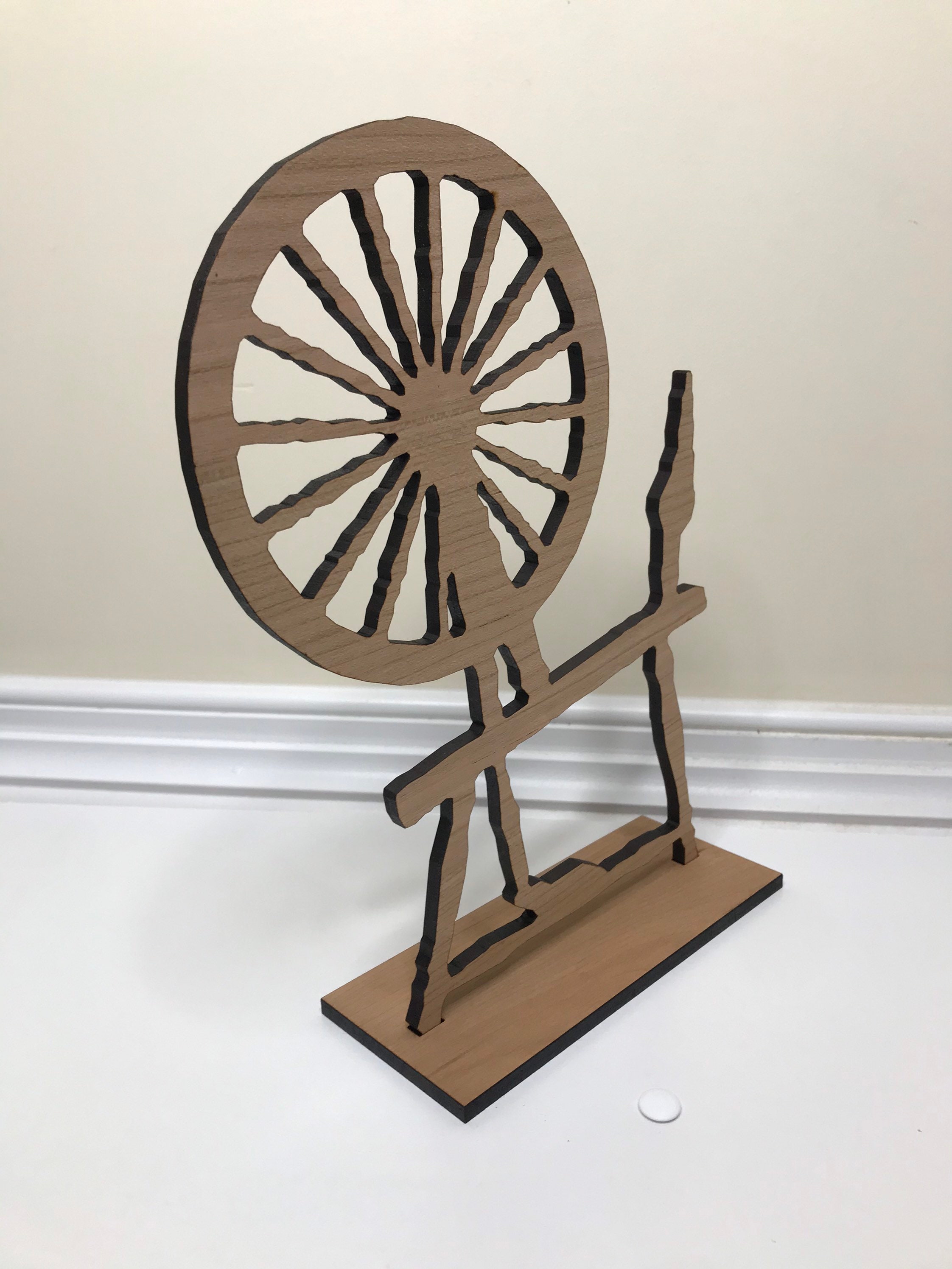 Spinning Wheel Spindle Sleeping Beauty Wood Display Etsy