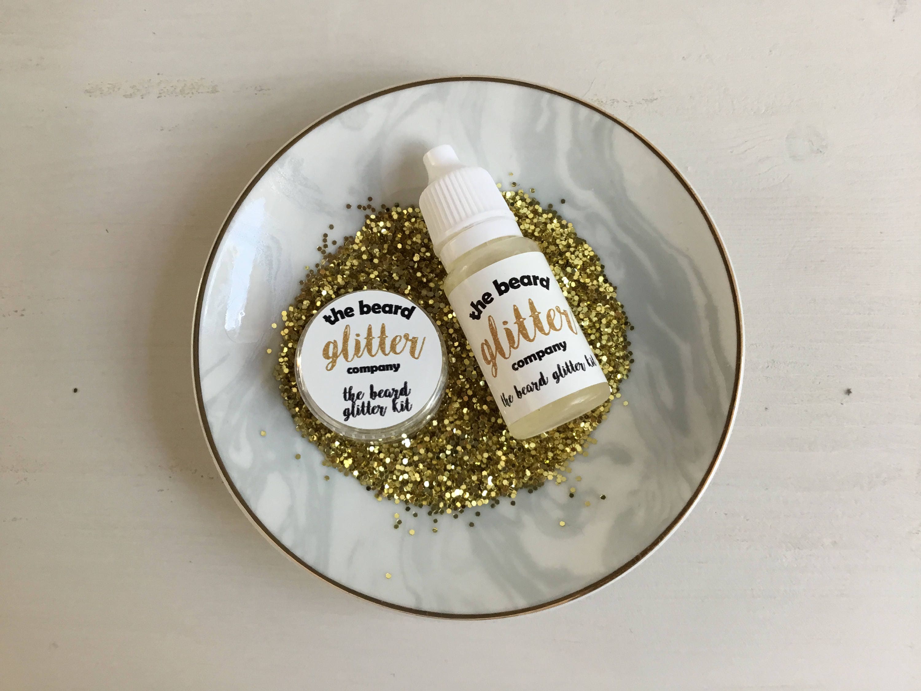 Beard Glitter Kit 2 Colour Set Gold & Silver Secret Santa Etsy