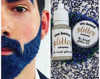 Kit de paillettes la barbe 1 couleur ensemble bleu