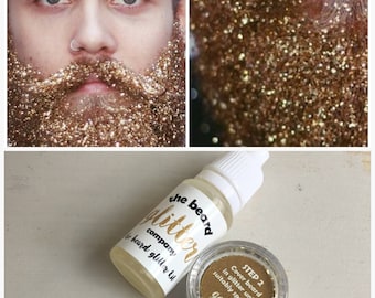 Kit de paillettes la barbe 1 couleur ensemble or