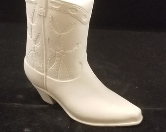 Unpainted Ceramic Boot, Cowboy boot, Unfinished Bisque, Cowgirl Boot, Western ceramics, Ready to Paint, Southwest decor