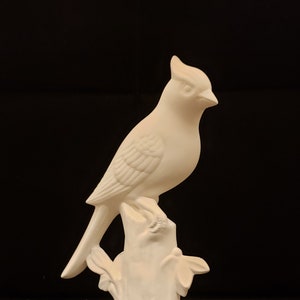 Cardinal en céramique non peinte, biscuit inachevé, céramique prête à peindre, 20 cm de haut, décoration d&#39;intérieur, cardinal, oiseau, oiseau d&#39;un être cher