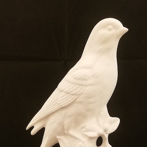 Rouge-gorge en céramique non peinte, biscuit inachevé, céramique prête à peindre, 9 po. de hauteur, projet artistique, décoration d&#39;intérieur, rouge-gorge, oiseau, oiseau printanier