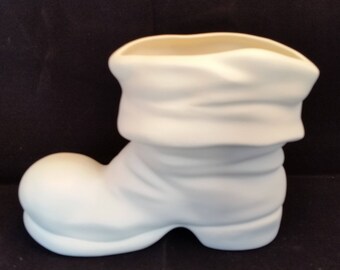 ceramic santa boot unfinished bisque unpainted christmas ceramics 6 tall ready to paint art kids adults holiday decor planter dish - Christmas Ceramics ceramic santa boot unfinished bisque unpainted christmas ceramics 6 tall ready to paint art kids adults holiday decor planter dish - Christmas Ceramics