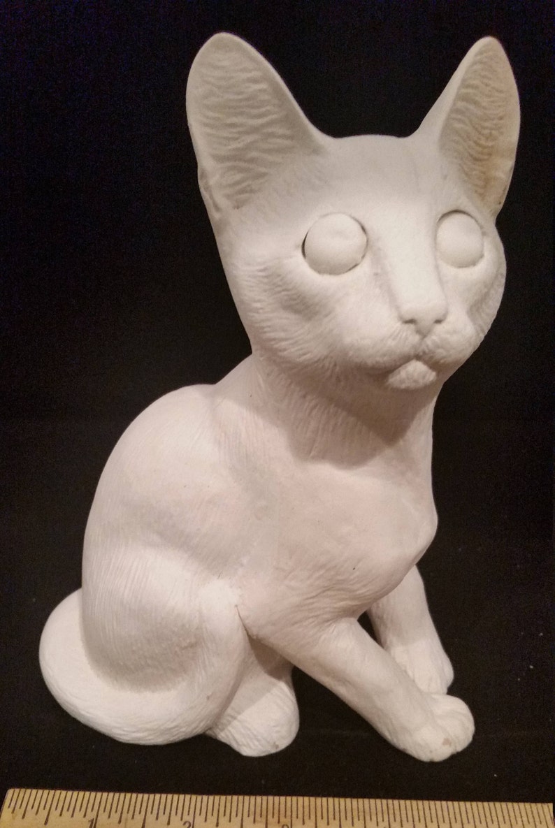 Unpainted Ceramic Cat Bisque Unfinished Ceramics Kitten Etsy