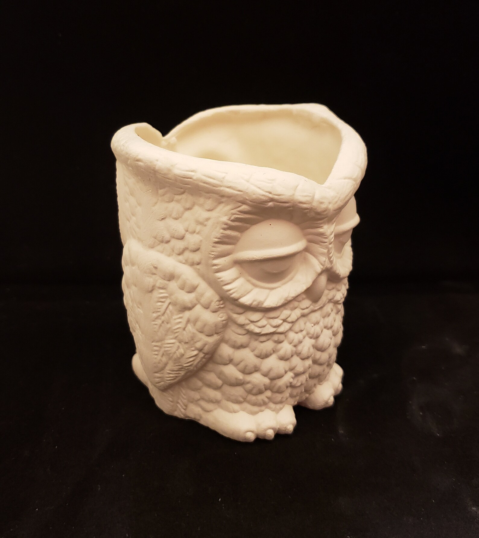 Unpainted Ceramic Owl Planter Unfinished Bisque Ceramics Etsy