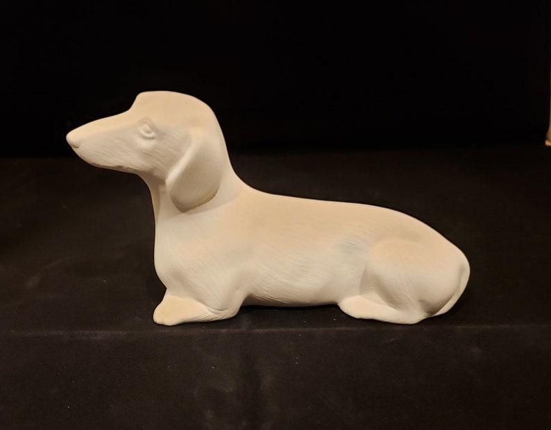Unpainted Ceramic Dachshund Bisque Unfinished Ceramics Dog Etsy