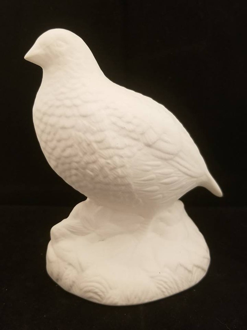 Hunting bird Unpainted Ceramic Quail Bird 6 Tall Ready to paint Ceramics Art Project Unfinished Bisque Home Decor Autumn Quail