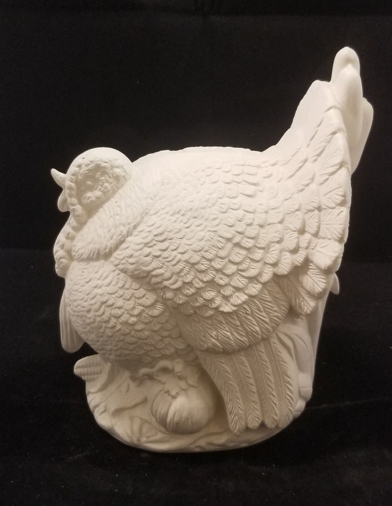 Ceramic Turkey Unfinished Bisque Unpainted Thanksgiving Etsy