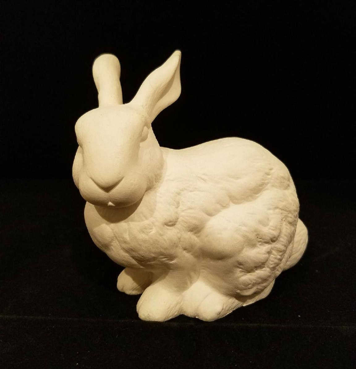 Unpainted Ceramic Bunny Unfinished Bisque Unpainted | Etsy