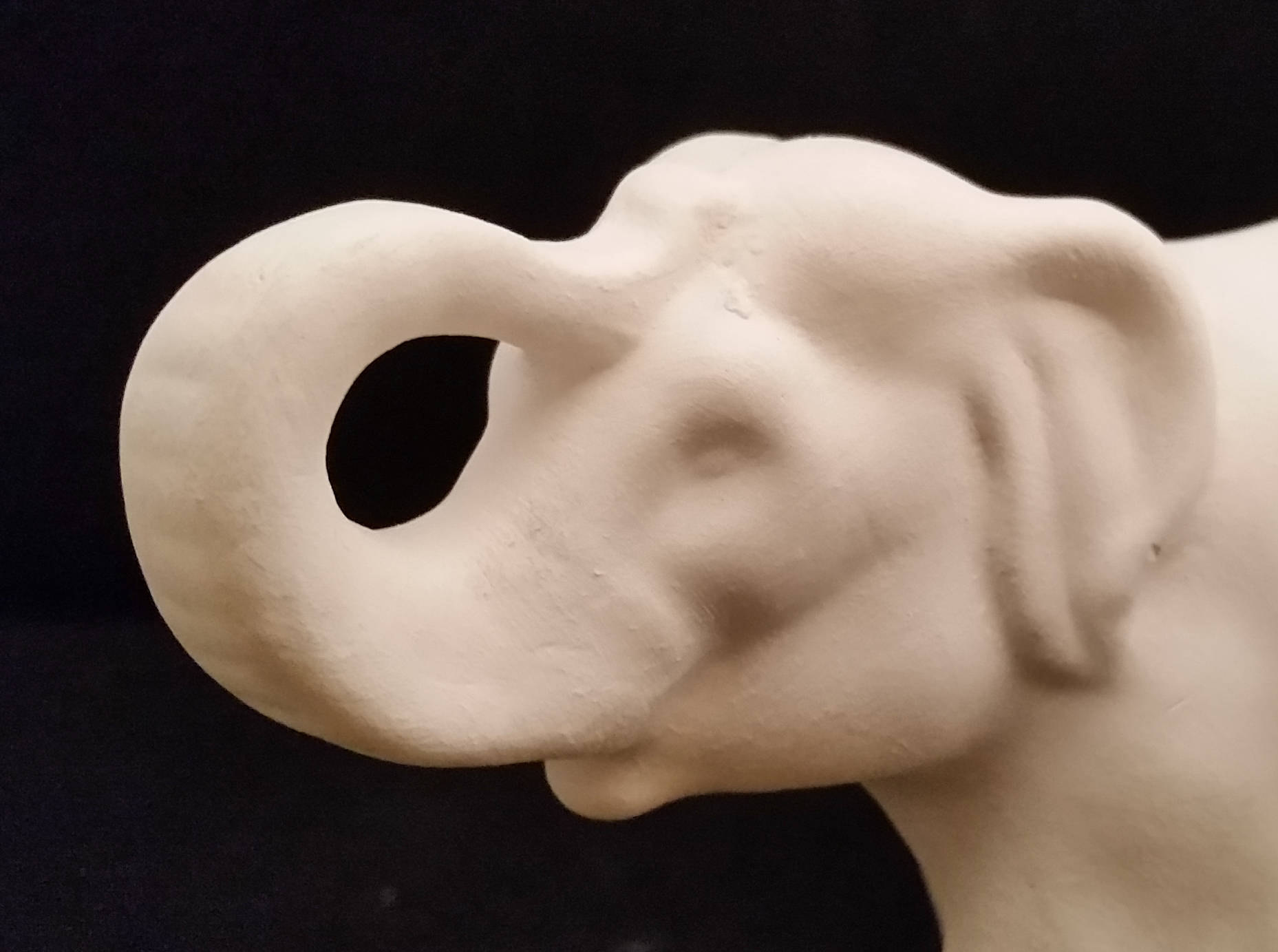 Éléphant En Céramique Blanche à Peindre – Biscuit Non Peint – Fait Main