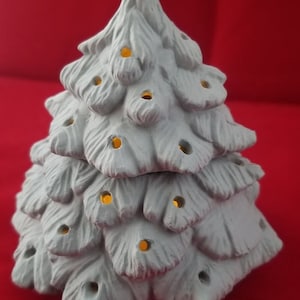 unfinished ceramic christmas trees