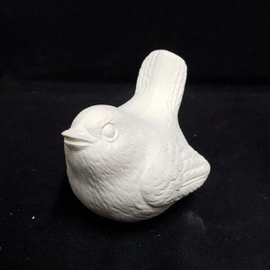 Bébé oiseau en céramique non peint, biscuit inachevé, céramique prête à peindre, 5 cm de haut, décoration d&#39;oiseau, bébé oiseau rond, petit bébé oiseau rouge-gorge