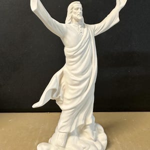 Omålad keramikuppstigning av Jesus, ofärdig bisque, omålad keramik, redo att målas, 18 cm hög, kristendom, himmelsfärd, uppståndelse