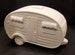 Unpainted Ceramic Camper, Unfinished Bisque, RV, Travel Trailer, Light Kit Option, Bank Option, Can go with Pickup, Ready to Paint 