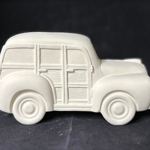 Unpainted Ceramic Woody Van, Woody Car, Unfinished Bisque, Woody, Ready to Paint, Kids Adults, Car Bank