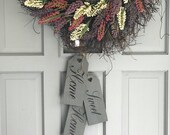 Home Sweet Home Front Door Tags Set of 3-Front Door Wreath-Wreath Alternative-Welcome Sign for Front Door