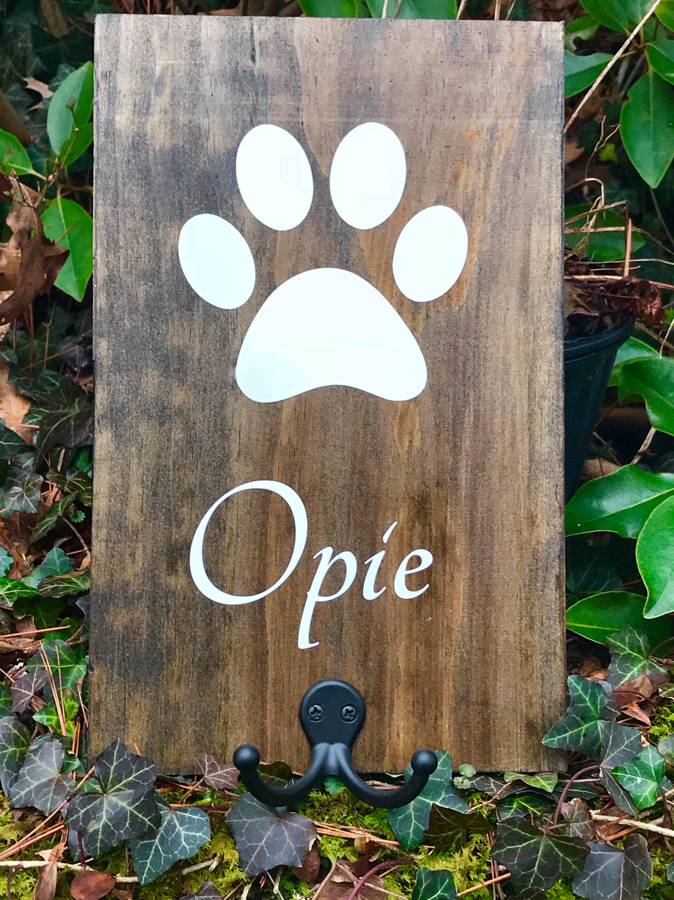 Personalized Dog Leash HolderHolderPaw Print Leash Etsy