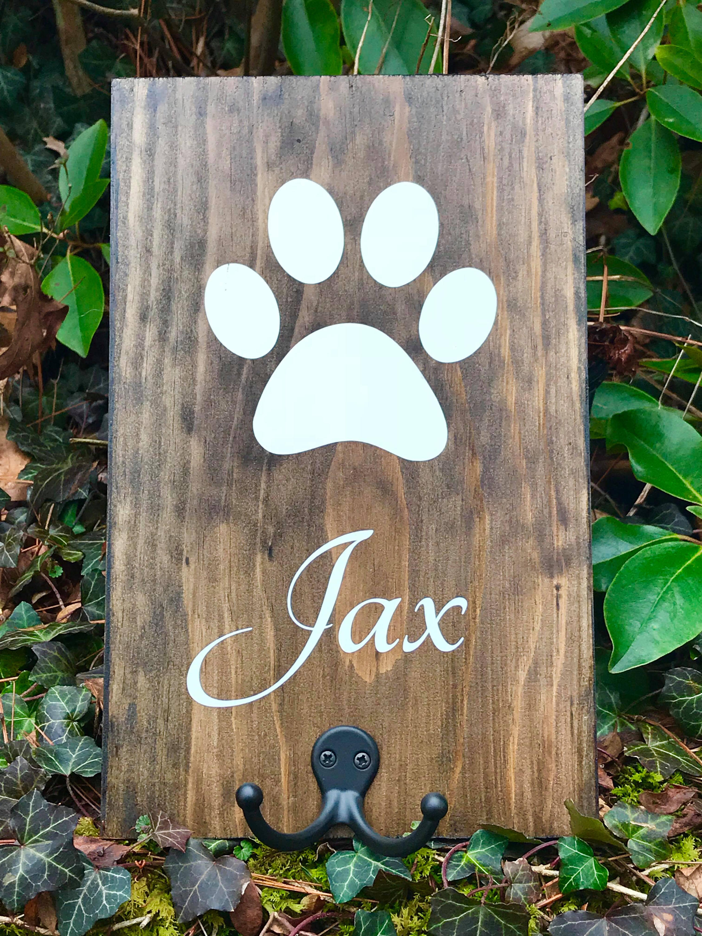 Personalized Dog Leash HolderHolderPaw Print Leash Etsy