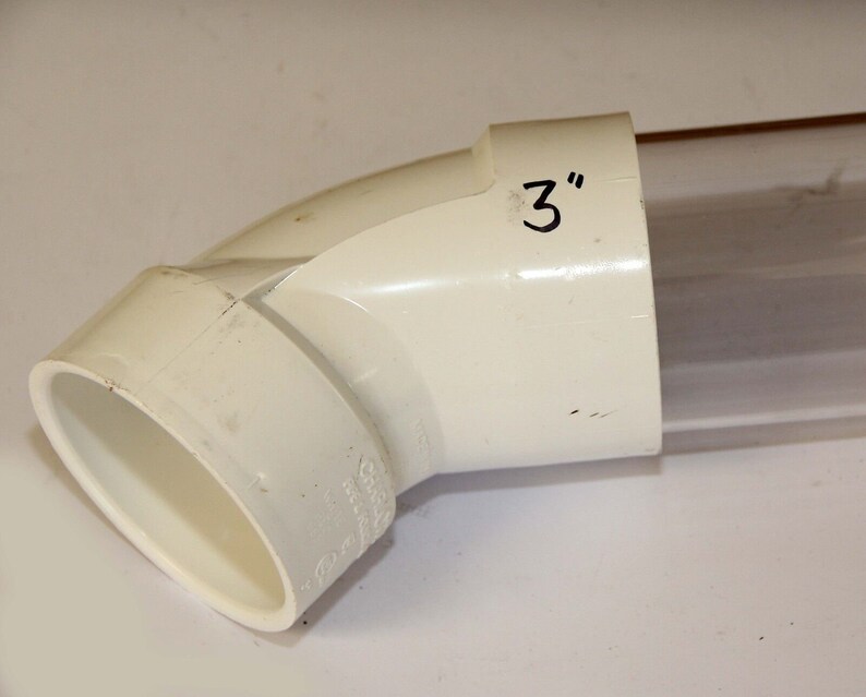 Clear Acrylic Plastic Plexiglass Pipe Tube 3 89 Mm Fits 3 PVC Fittings