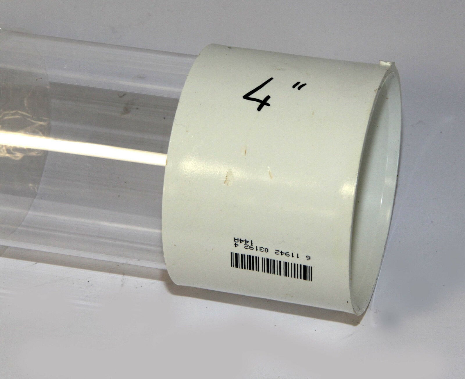 Clear Acrylic Plastic Plexiglass Pipe Tube 4 114 Mm 3 Ft Long Fits 4