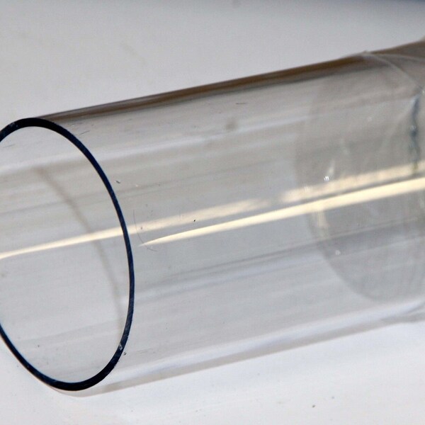 Tube de tuyau en plexiglas en plastique acrylique transparent 3 » 89 mm s’adapte à 3 » raccords en PVC 1 pied