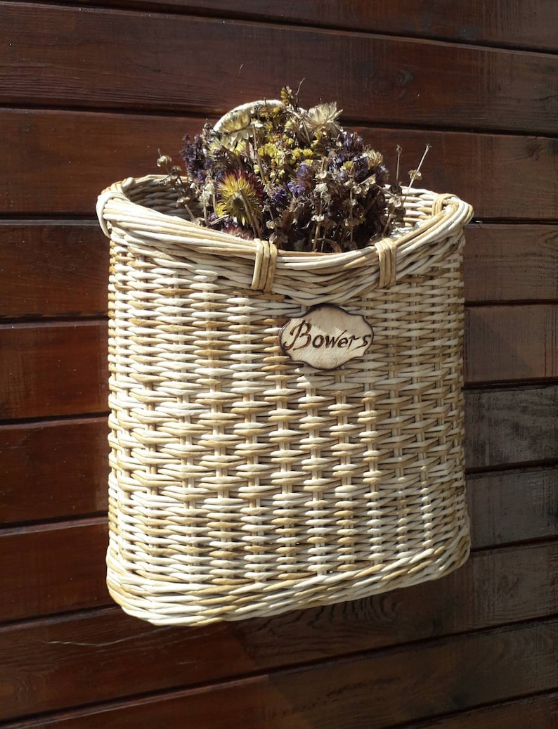 Wicker basket front hanging door basket decorative door Etsy