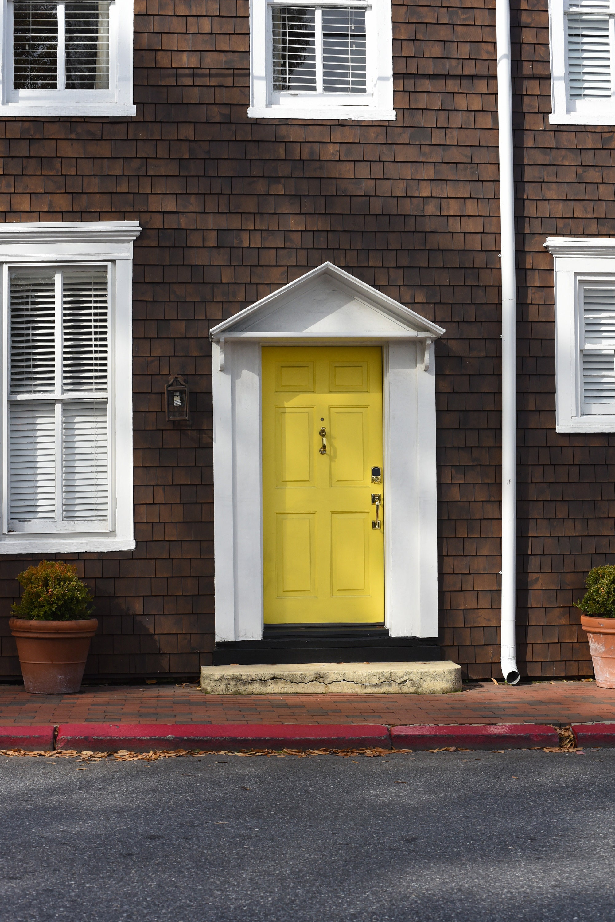 Brown House/yellow Door Etsy